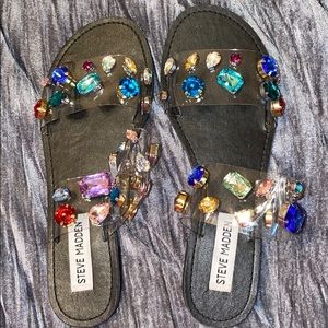 Steve Madden colorful rhinestone sandal